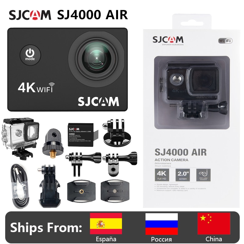 4K Action Camera SJCAM SJ4000 AIR Full HD Allwinner 4K 30FPS WIFI 2.0" Screen Mini Helmet Waterproof Sports DV Camera|Sports & Action Video Camera| - AliExpress