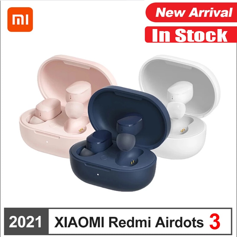 Xiaomi Redmi AirDots 3 Mi True Bluetooth 5.2 Wireless Earphone Hifi Stereo Smart Wear Touch Control Apt-X Adaptive Headset XioMi