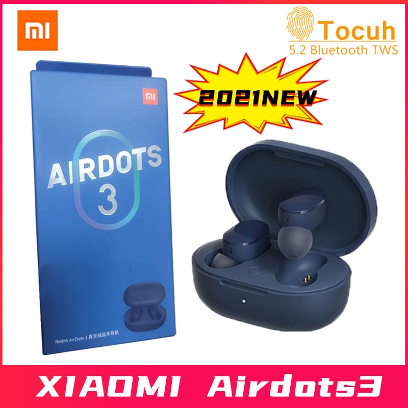 Xiaomi Redmi AirDots 3 TWS Mi True Wireless Bluetooth 5.2 Earphone Auto Link Qualcomm Chip Touch Control Apt-X Adaptive Headset