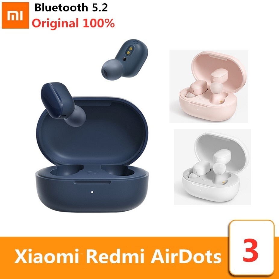 Xiaomi Redmi AirDots 3 Wireless Bluetooth 5.2 Earphone AptX Adaptive TWS Headset Smart Wear Touch Control CD-level Sound