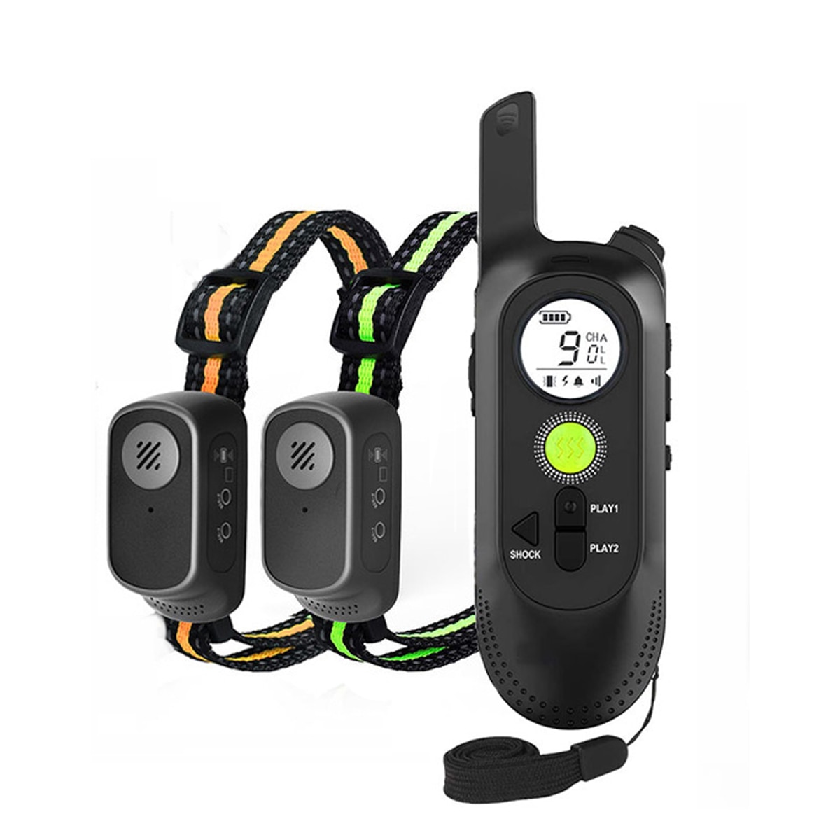 1000m Electric Dog Training Collar Waterproof Pet Control Remote Shock Vibration Beep Can Recordin With LCD Display